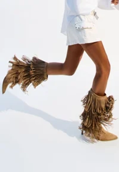 High Heel Stiefel - beige