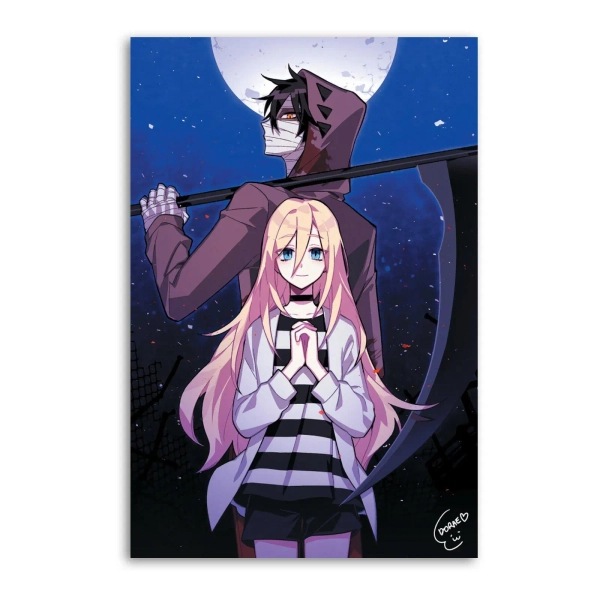 Angels of Death Retro Anime - Canvas Home Decor Poster