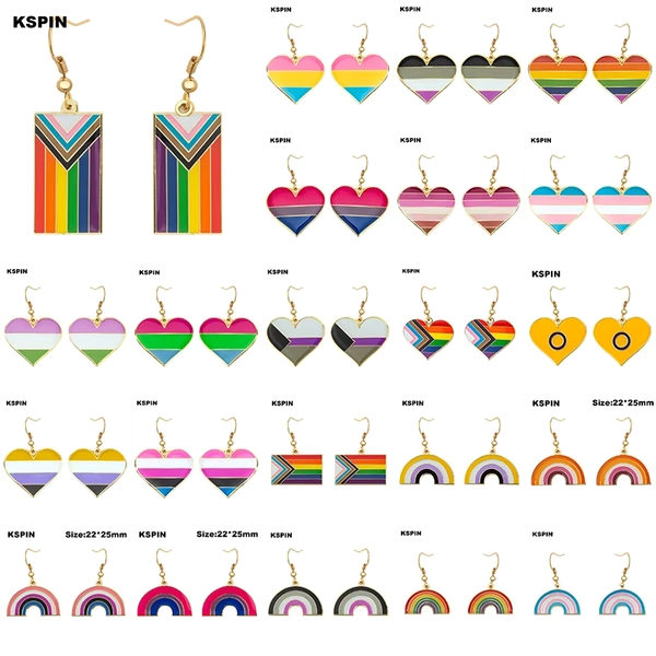 Transgender Rainbow Pansexual pride Genderqueer pride LGBT Earrings Gay Pride Rainbow Earrings Jewelry For Women Men Lovers Gift - AliExpress 