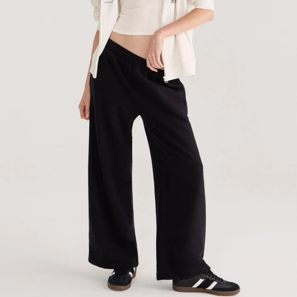 Aeropostale Womens' Mid-Rise Wide Leg Sweatpants