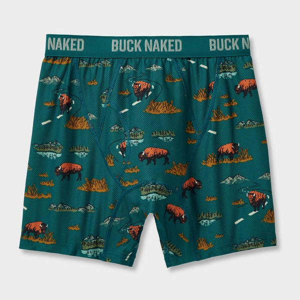 Men's Buck Naked Pattern Boxer Briefs | Duluth Trading Company