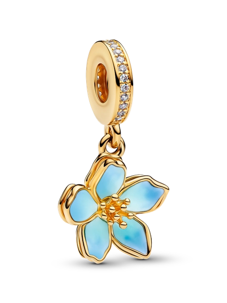 Charms-zawieszka Błękitny kwiat