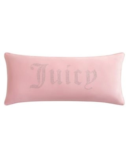 Silver-Tone Rhinestone Decorative Pillow, 16" x 36"