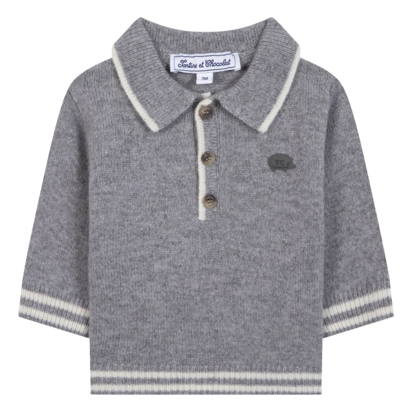 Polo Long Sleeve Wool | Grey