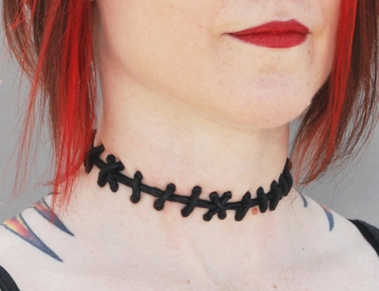 The Original VonErickson Stitch Choker- Black