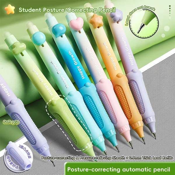 Languo Kawaii Mechanical Pencil Non Break Lead Cute Design Comfort Grip Ergonomic Exam Essential for Students Smooth Writing - AliExpress 21