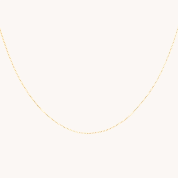 Adjustable Plain Chain, Yellow Gold