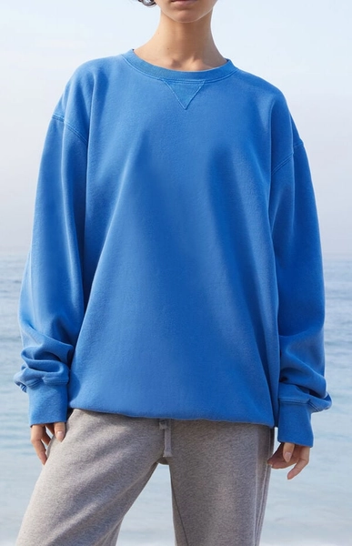 Electric Blue Erica Oversized Crew Neck Sweatshirt