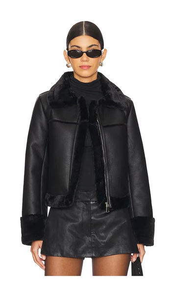 Sasha Faux Leather Jacket