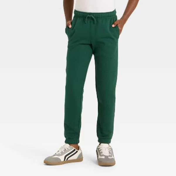 Boys' Pull-On Fleece Sweatpants - Cat & Jack™ Dark Green S