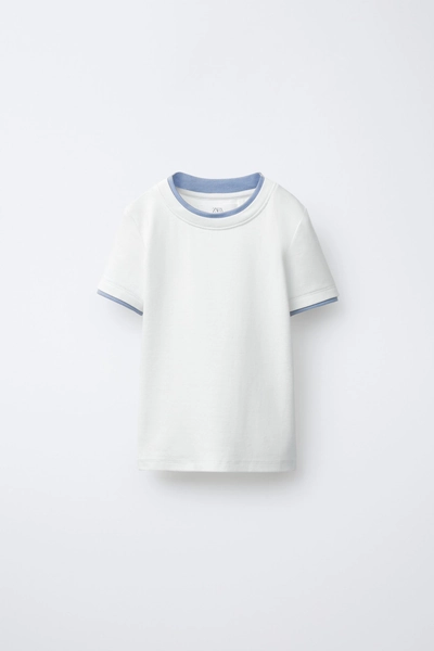 DOUBLE NECK T-SHIRT WITH MODAL
