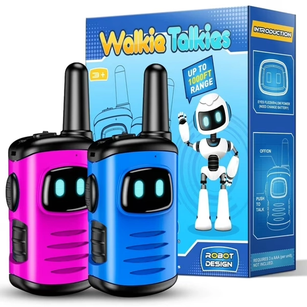 Walkie Talkies for Kid, 2 Way Radio, Mini Robots Walkies Talkie Outdoor Toys for Kids, Birthday Easter Gifts for 3 4 5 6 7 8 Year Old Boys Girls