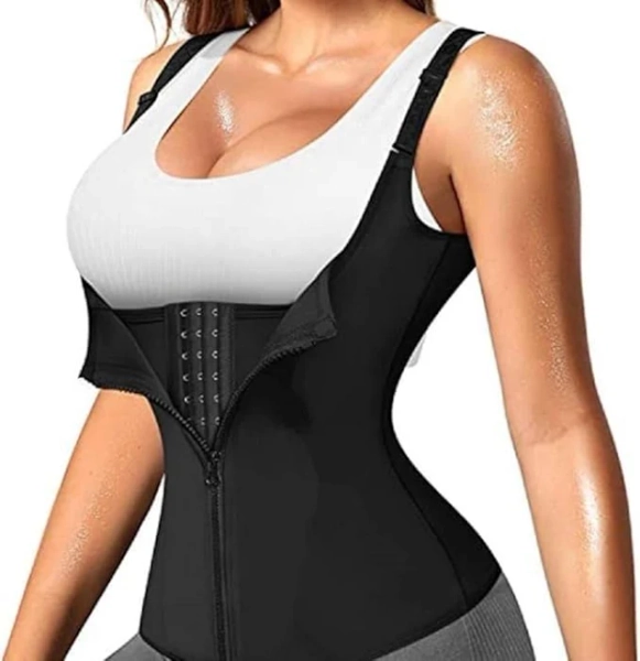Nebility Women's Waist Trainer Corset Zipper Vest