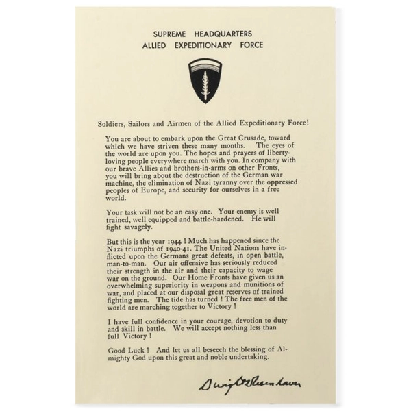 President Eisenhower D-Day Letter
