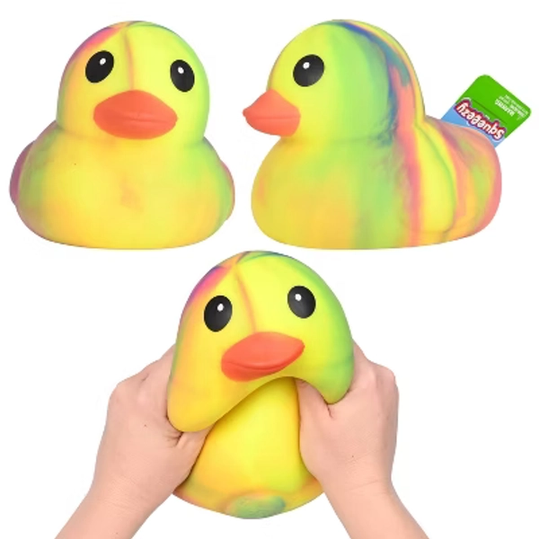 Sunny Days Jumbo Squeezy Ducks - Tie Dye Yellow