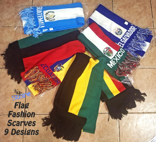Flag Fashion Scarves - Unisex - Men, Women, Teens - 9 Designs