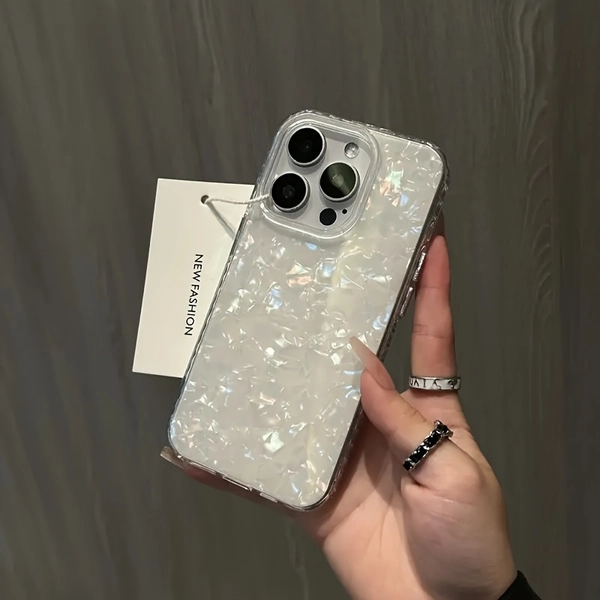 Apple Protective Cases - High-End Fashionable Street Style, Laser Shell Texture for iPhone 16, 15, 14, 13, 12, 11 Plus Pro Max