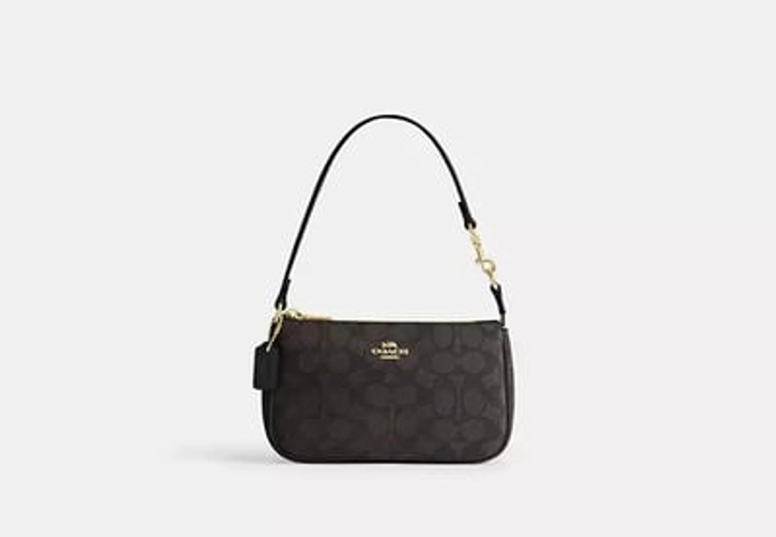 Coach Outlet Nolita 19 In Signature Canvas - Black & Gold