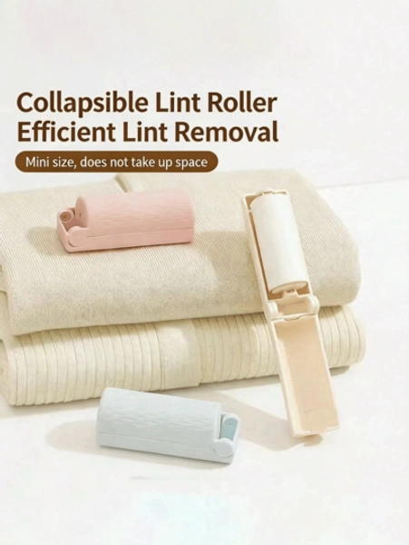 1pc Foldable Lint Roller - Super Portable Mini Sticky Lint Remover, Space-Saving Folding Design, Lightweight And Easy To Carry, Suitable For Travel, Office And Personal Use, Efficiently Removes Pet Hair, Fuzz And Dust From Clothes, Sofa And Bedding, No Battery Required, Available In Various Elegant Colors, Essential For Pet Owners And Busy Lifestyles To Keep Clothes Clean Anytime Anywhere - Size Blue 1pc