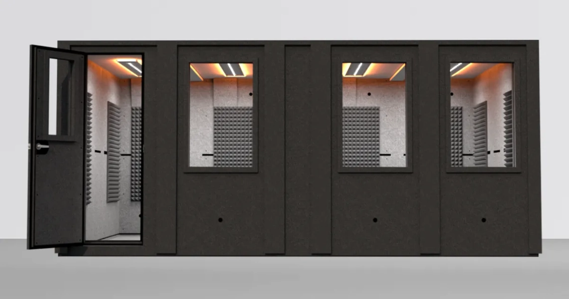 MDL 102186 E - 8.5' x 15.5' Double-Wall Iso Booth | WhisperRoom®