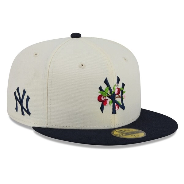 New York Yankees New Era Blossom 59FIFTY Fitted Hat - White/Navy