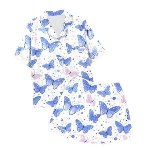 Preppy Silk Satin Bow Pajamas Set
