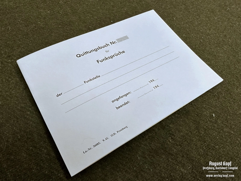 Record book for radio messages