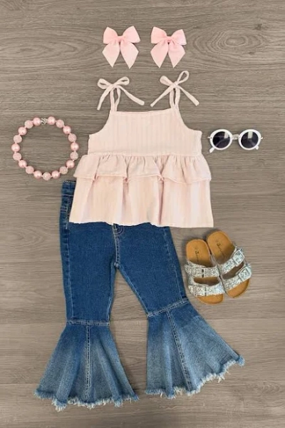 Sparkle Denim Bell Bottom Set