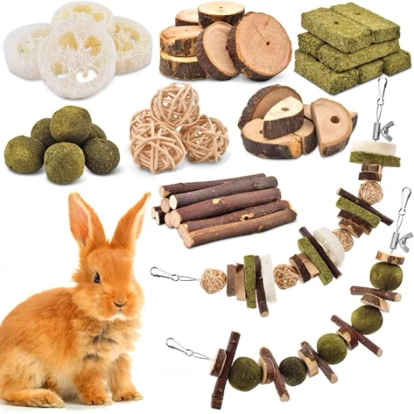 Rabbit Toys 68 Diy Hamster Kit Bunny Teeth Care Molar Ideal For Guinea Pig Chinchilla Squirrel Gerbils Etc Small Rodent Pets' Grinding