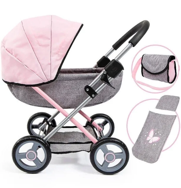 Bayer 4-in-1 Toy Baby Doll Pram Stroller Cosy Set