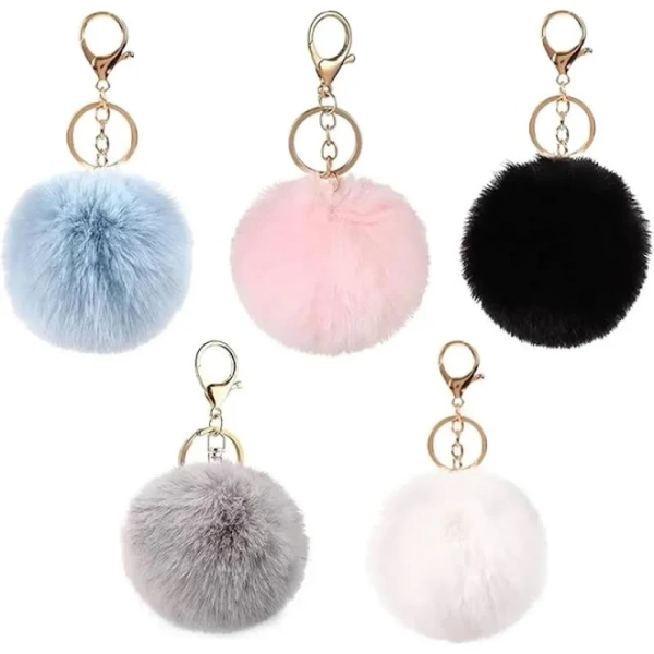 Soft Plush Artificial Fur Keychain