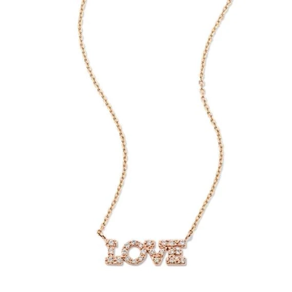 Diamond Love Necklace White