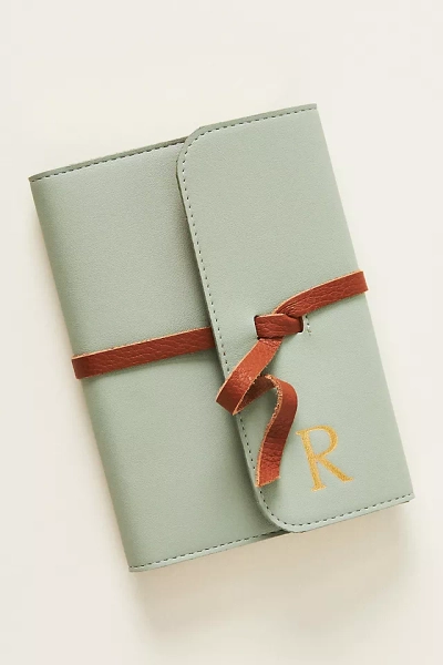 Monogram Faux Leather Wrap Journal