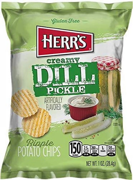 Herr's - Creamy Dill Potato Chips, Pack of 7 bags - Walmart.com