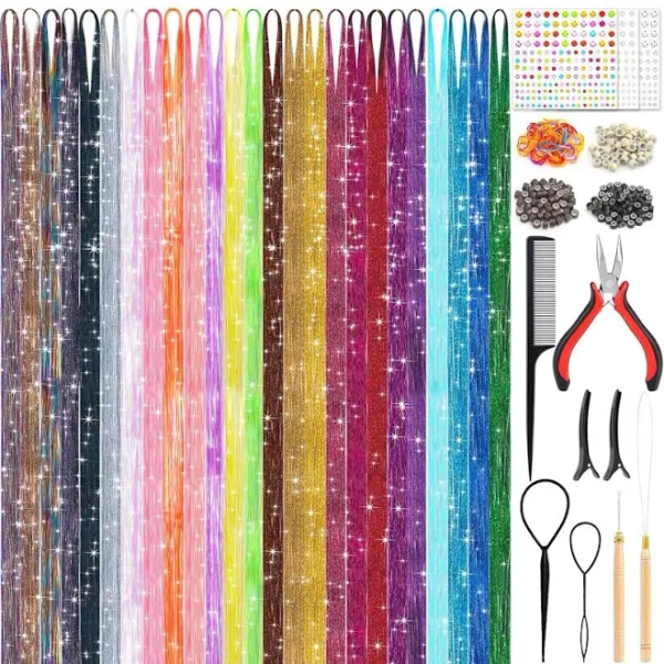 25colors Fairy Hair Tinsels Kit