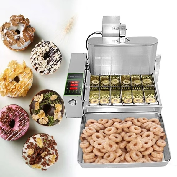 Kolice Commercial 2600pcs/hour Mini 6 Rows Donuts Machine, Doughnut Maker, Frying Donuts Maker, Mini Donut Maker, Street Food Snack Food Equipment