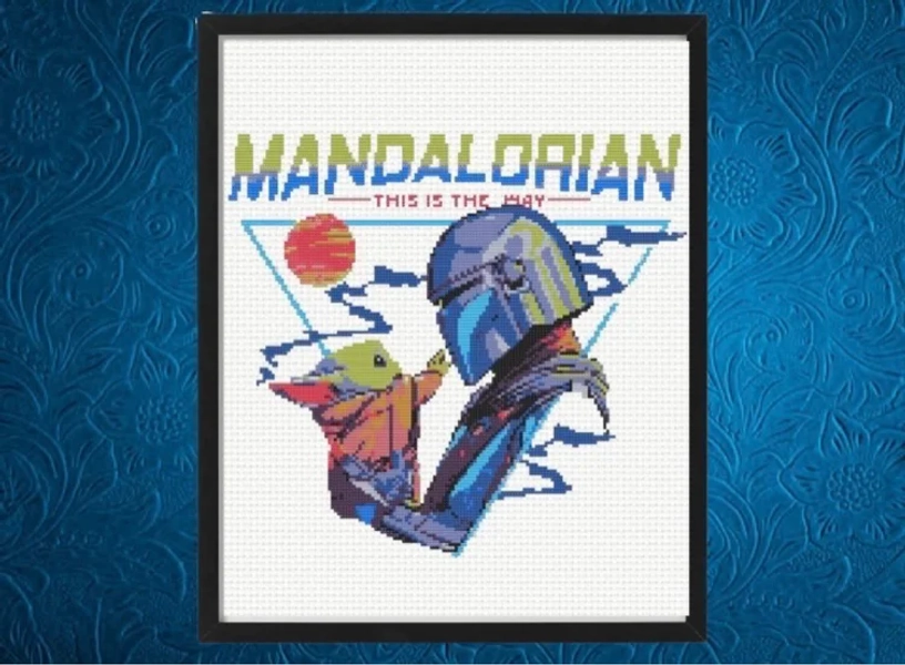 Hero Cross Sttch Pattern, This is the Way, Space Wars Cross Stitch Pattern instant download