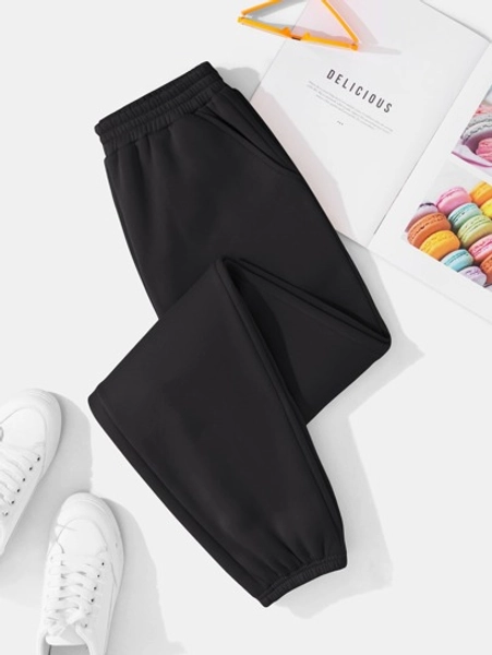 INAWLY Solva Solid Elastic Waist Sweatpants Graduation,Back To School Outfits,Graduation,Teacher Outfits For Women,Back To School Fall Cloth For Women