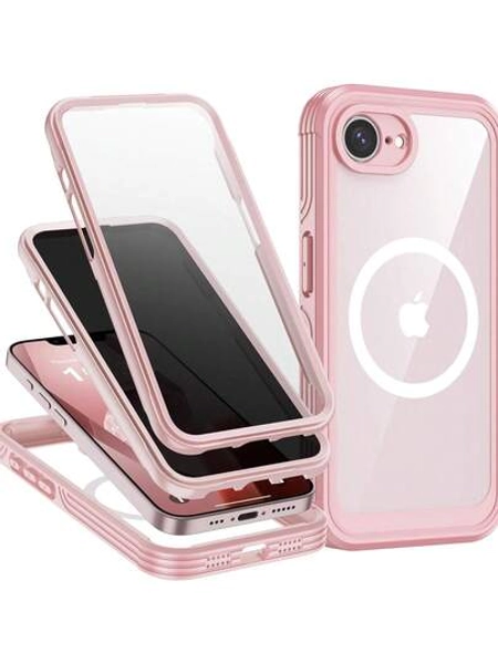 For IPone 16promax/16E/16pro/16Plus/16 Case,Built-In 9H Tempered Glass Screen Protector + Privacy Screen Protector, [Military Grade Protection] Shockproof Anti Spy Magnetic Back Phone Case For IPone