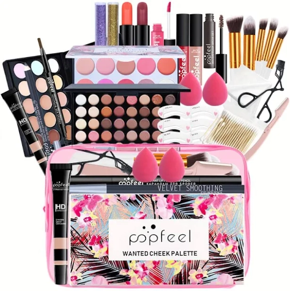 Cheap makeup kit makeup, Makeup for teens, Cosmetic Tool Set Gift Box Waterproof Eyeshadow Lipstick Eye Liner Combination Portable Makeup Kit Perfect