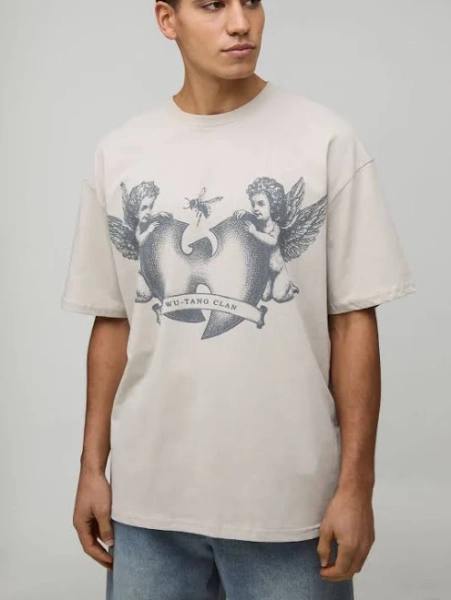 boohooMAN Men's Oversized Wu-Tang License T-Shirt