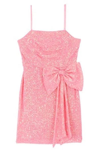 Stella 88 Big Girls Sleeveless Sequin-Embellished Knit Mini Dress