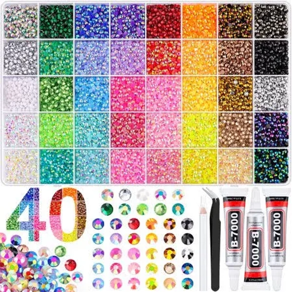20000pcs Resin Jelly Rhinestones for Bedazzling
