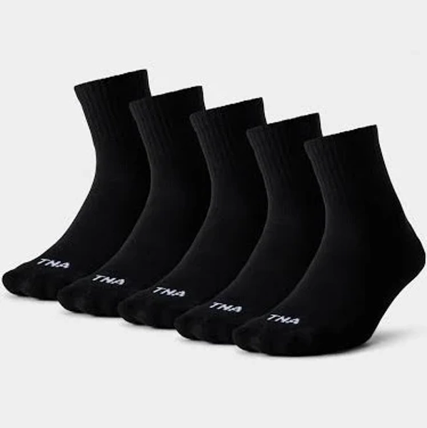 Tna Best-Ever Ankle Socks 5-Pack in Black size XS/Small | Cotton/Nylon/Polyester
