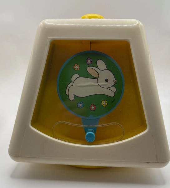 Fisher Price Vintage 1970s Spinning Activity Prism or Cube with box