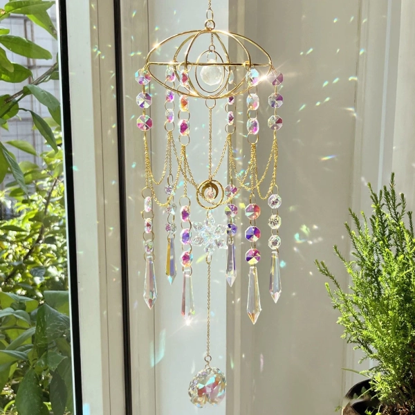 Howls Castle Inspired Room Crystal Suncatcher / Rainbow Maker / Window Hangings / Dorm Room Decor/ Boho Decor / Gifts For Her Aesthetic