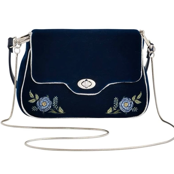 Fable England Rose Embroidered Clutch