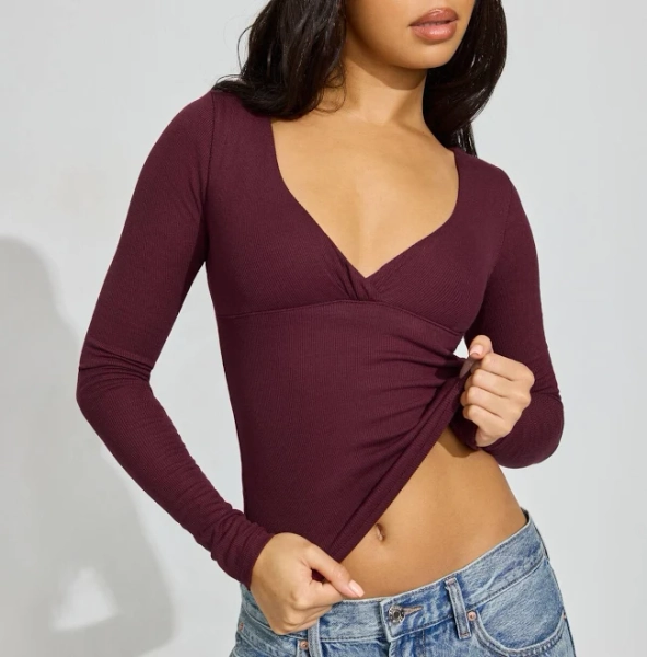 Garage Women's Crossover Long Sleeve Top