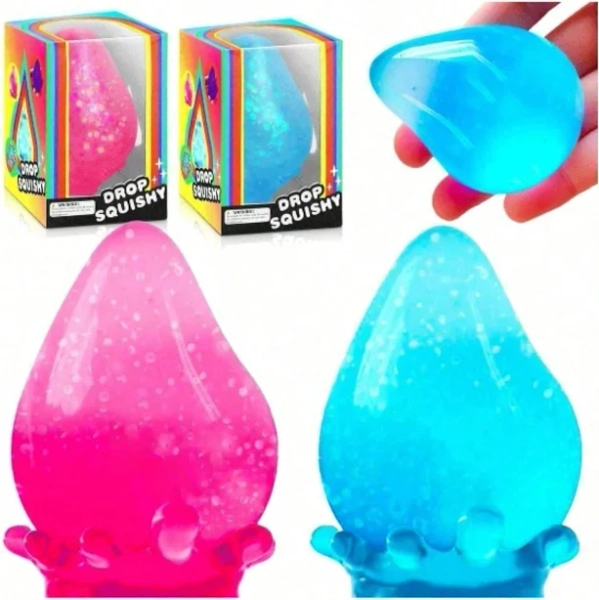 Nee Doh Dreamy Water Drop Swirl Cube Squishy Toy, Malt Sugar Slow Rising Stress Ball, Anxiety Relief Fidget Toy,