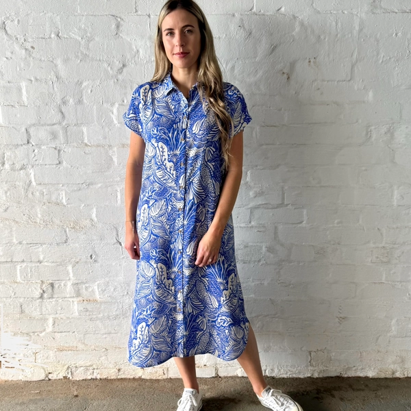 Madison Cap Sleeve Shirt Dress • His Apparel